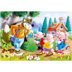 Puzzle 60 pièces : Les trois petits cochons