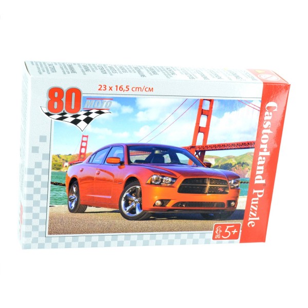 Puzzle 80 pièces : Dodge Charter RT devant le Golden Gate - Castorland-08514M-16