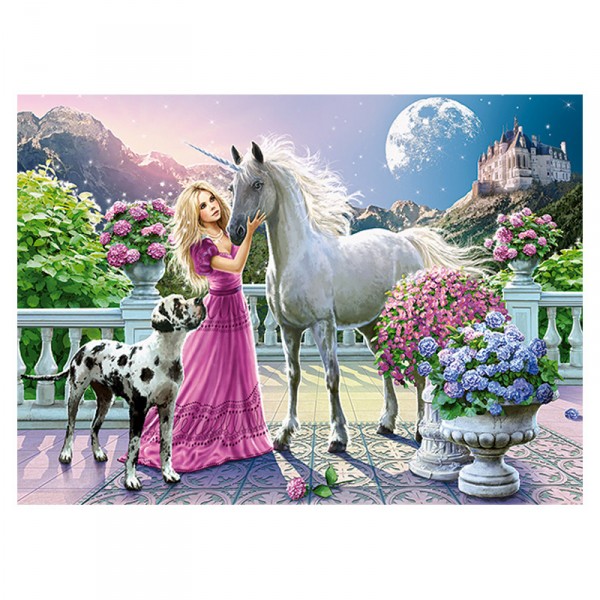 Puzzle de 300 piezas: Mi amigo el unicornio - Castorland-030088