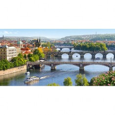 Puzzle de 4000 piezas: puentes sobre el Moldava, Praga