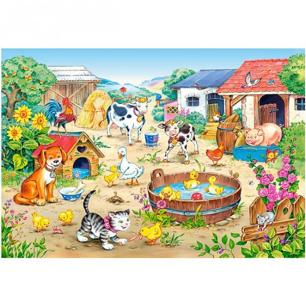 Puzzle de 60 piezas: Animales de granja - Castorland-06663