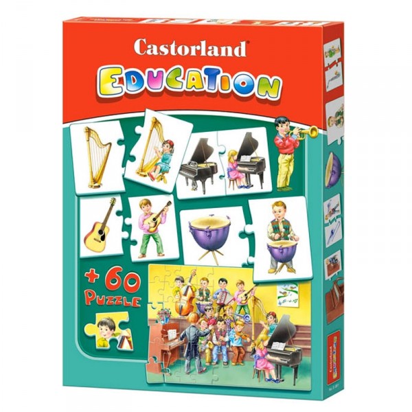 Puzzle éducatif 60 pièces : Les instruments de musique - Castorland-E-081