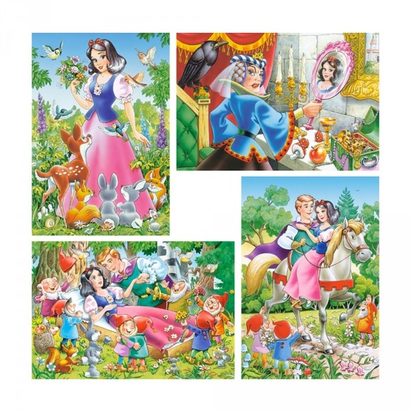 Puzzle évolutif 8 à 20 pièces : Blanche-Neige et les sept nains - Castorland-04423