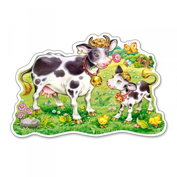 Puzzle Maxi 12 pièces : Vaches dans la prairie - Castorland-120062
