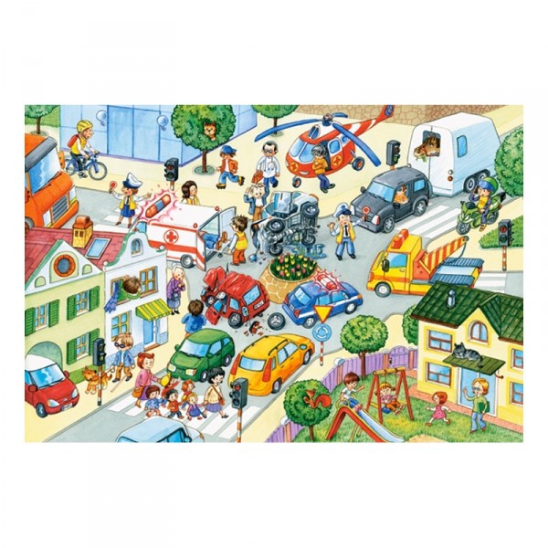 Puzzle Maxi 40 pièces : Collision de la route - Castorland-040100