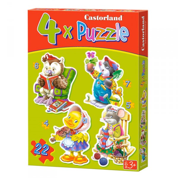 Puzzles évolutifs x 4 : Temps de loisirs - Castorland-04225