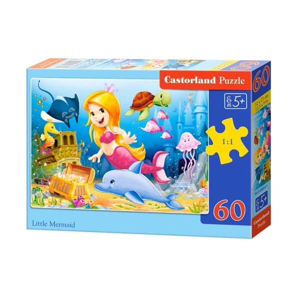 Puzzle 60 pièces : Petite sirène - Castorland-B-06854-1