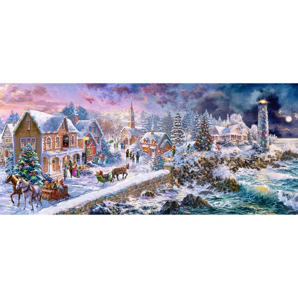 Puzzle 600 pièces : Vacances de Noël au bord de mer - Castorland-060184