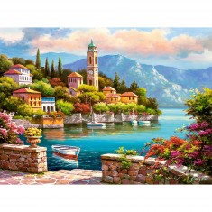 Village Clock Tower - Puzzle 2000 Pieces - Castorland