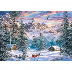 Puzzle 1000 pièces : Montagnes de Noël