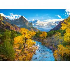 Puzzle 3000 pièces : Automne dans le parc national de Zion, USA