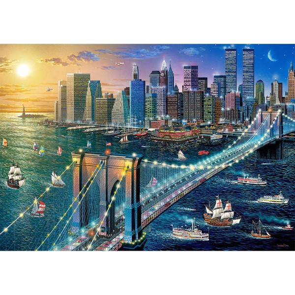 Puzzle 500 pièces : Pont de Brooklyn, New-York - Castorland-52646