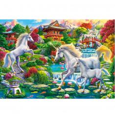 300 Teile Puzzle : Einhorn Garten