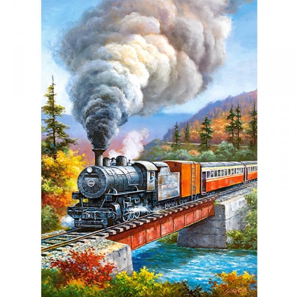 200 piece puzzle: Passage of the train - Castorland-B-222070