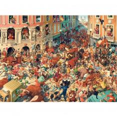 3000 Teile Puzzle : Stierlauf in Pampeluna