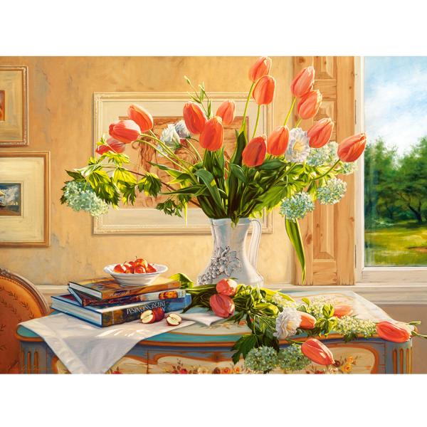 Puzzle de 3000 piezas: Impresiones florales - Castorland-C-300594-2