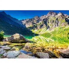 Puzzle 1500 pièces : Lever de soleil à Morskie Oko, Tatras, Pologne