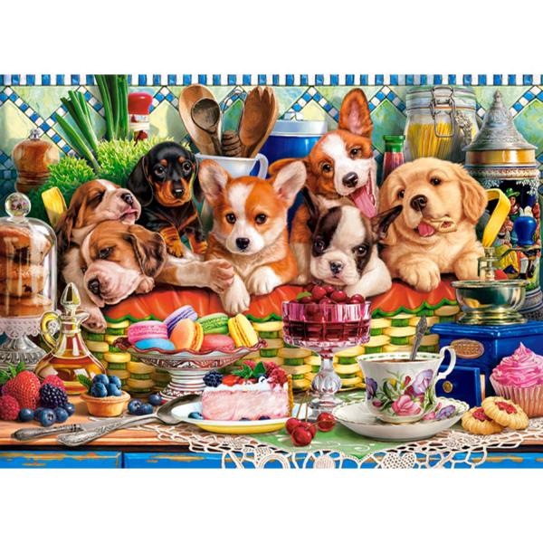 Puzzle 300 pièces : Chiots Dessert - B-030590