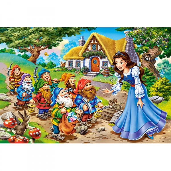 Puzzle de 40 piezas: Blancanieves y los siete enanitos - Castorland-040247-1