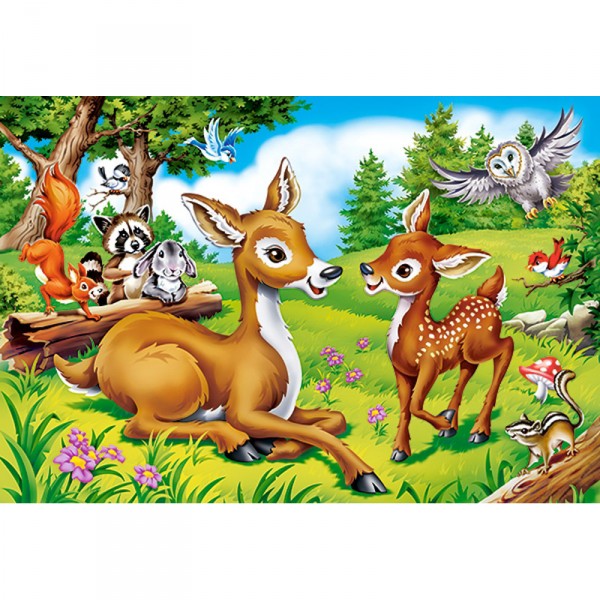 Dear Little Deer, Puzzle 40 pieces maxi  - Castorland-040261-1