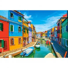 Puzzle 1000 pièces : Couleurs de Burano, Italie