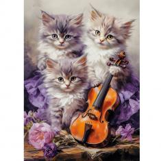 Puzzle 500 pièces : Chatons Musicaux