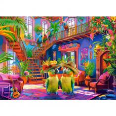 Puzzle 500 Teile: Papageien im Paradies