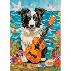 Puzzle 500 pièces : Colley, Guitare et la Mer