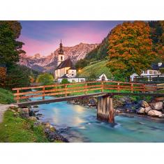 Puzzle 2000 pièces : Coucher de soleil à Ramsau