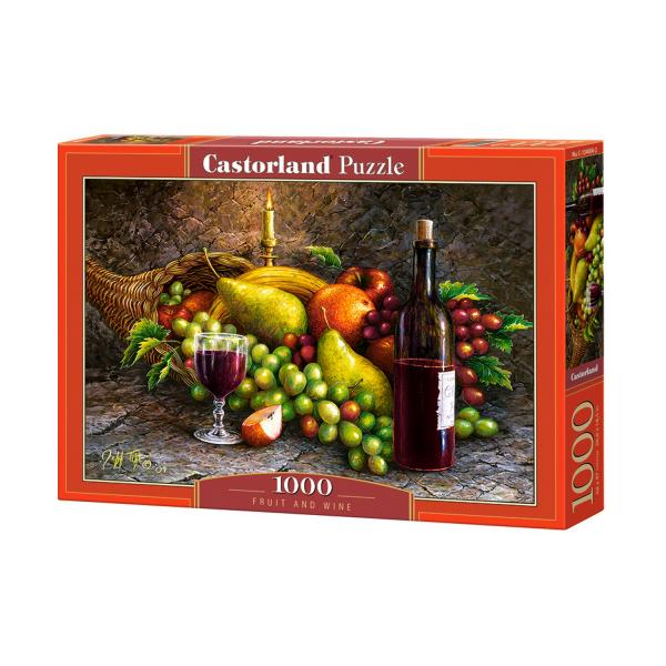 Puzzle de 1000 piezas: Vino y Fruta - Castorland-C-104604-2