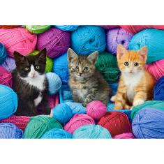 Puzzle de 300 piezas: Gatitos en la tienda de lanas