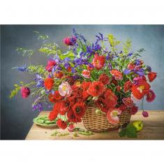 Puzzle 500 pièces : Bouquet de coquelicots