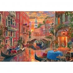 Puzzle 1500 pièces : Soirée Romantique à Venise