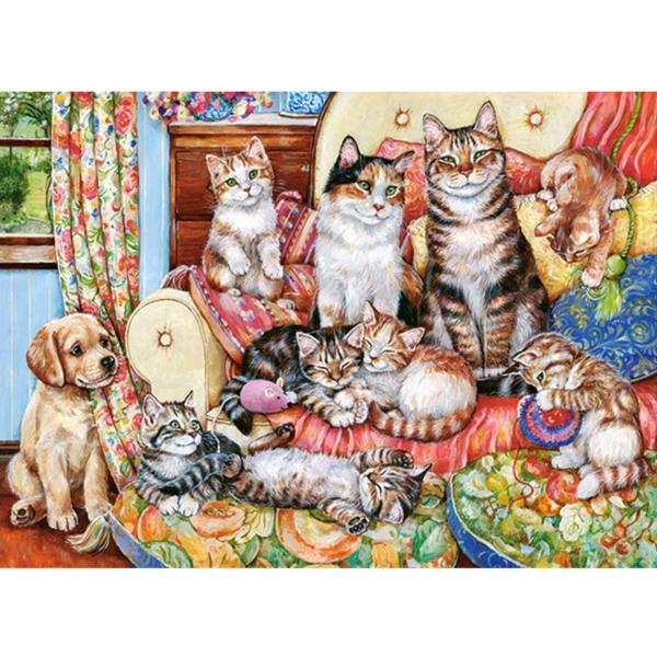 Cat Family, Puzzle 300 pieces  - Castorland-B-030439