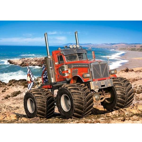 Puzzle de 200 piezas: Monster Truck en la costa rocosa - Castorland-B-222100