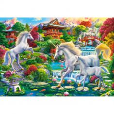 1500-teiliges Puzzle: Einhorngarten