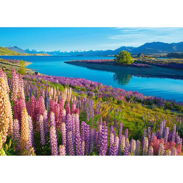 Puzzle de 500 piezas: Lago Tekapo, Nueva Zelanda - Castorland-B-53896