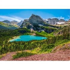 Puzzle 3000 piezas: Lago Grinnell, Parque Nacional Glacier, Estados Unidos