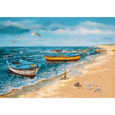 Puzzle mit 500 Teilen: Morgen am Meer