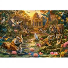 1000-teiliges Puzzle: Tigerparadies