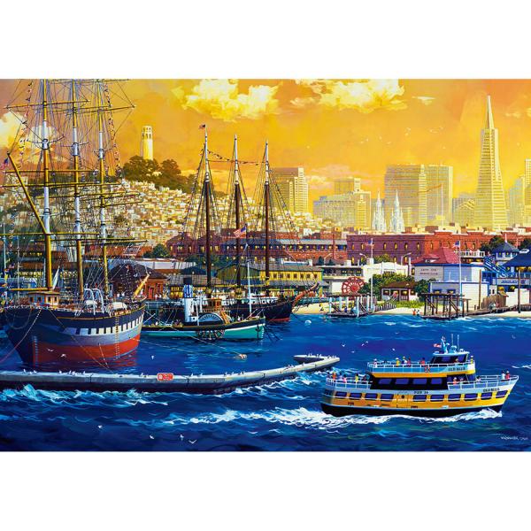 Puzzle de 500 piezas: Puerto de San Francisco - Castorland-B-53735