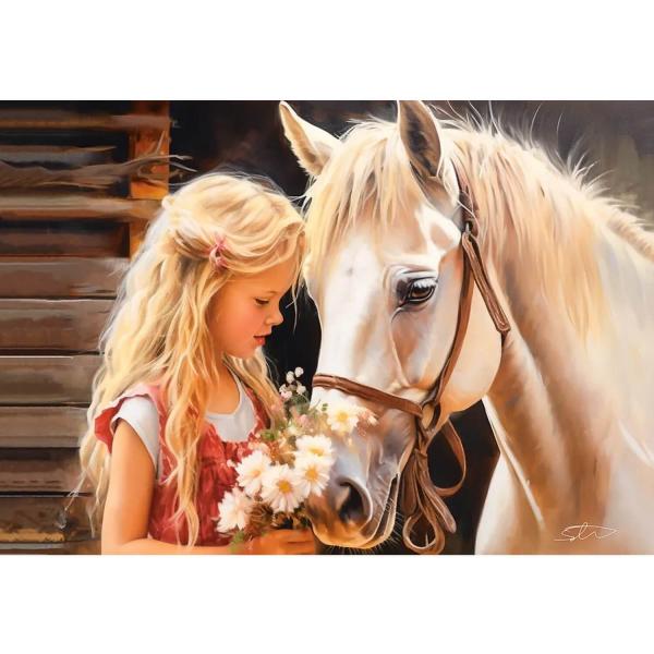 1000 piece puzzle: My friend horse - Castorland-105205-2