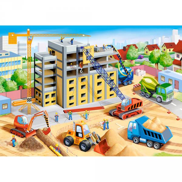 60 pieces Puzzle : Big Construction Site - Castorland-B-066223