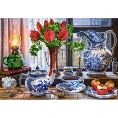Still Life with Tulips - Puzzle 1500 Pieces - Castorland
