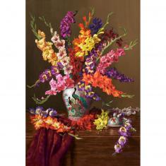 1000 piece puzzle : Gladioli in Chinese Vase