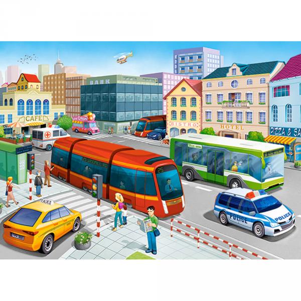 100 Teile Puzzle: Stadtplatz - Castorland-B-111183