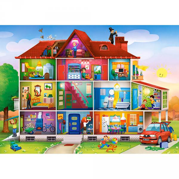 120 pieces Puzzle : House Life - Castorland-B-13548-1