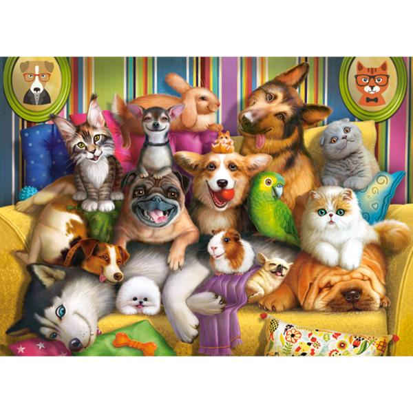 Puzzle de 70 piezas: Mascotas juguetonas - Castorland-B-070176