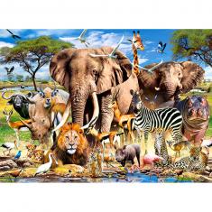 Puzzle 200 pièces : Animaux de la Savane