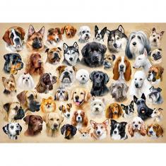 485x685mm Welpen 1000 Teile Hund Hunde Gemälde Tiere Puzzle 
